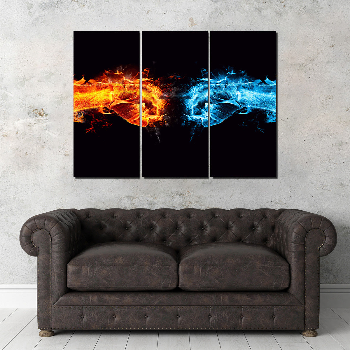 Hot Cold Fist Bump Wall Art