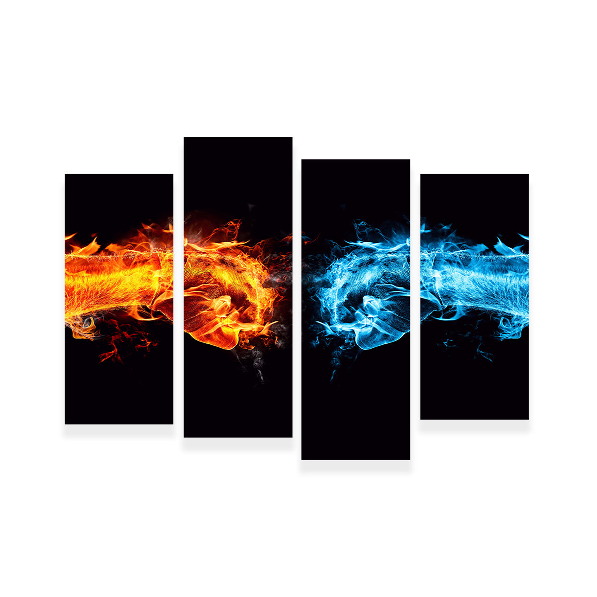 Hot Cold Fist Bump Wall Art