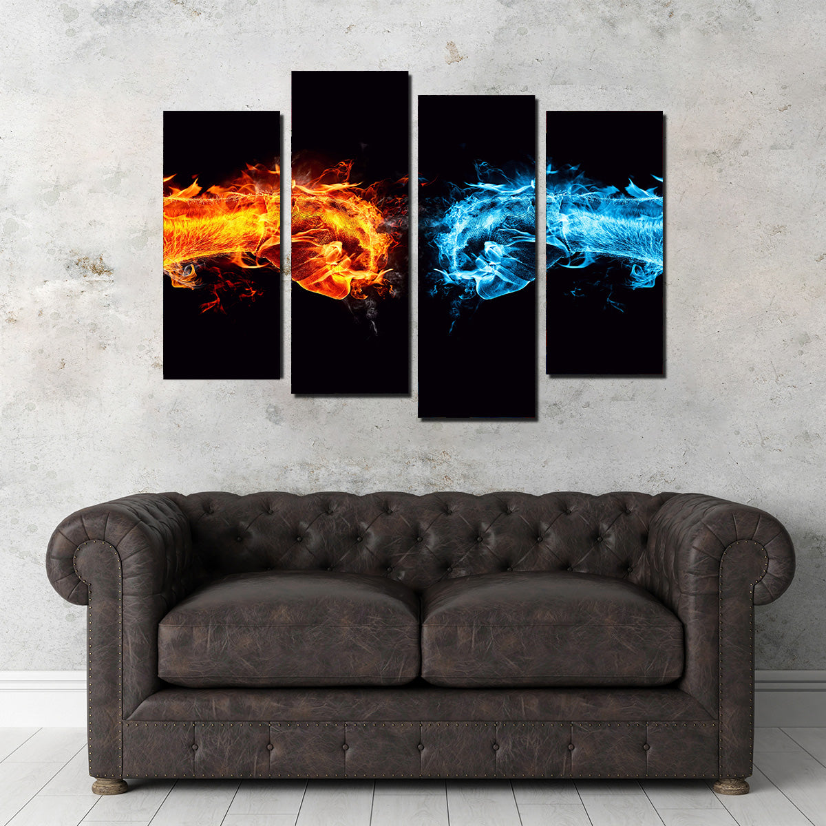 Hot Cold Fist Bump Wall Art