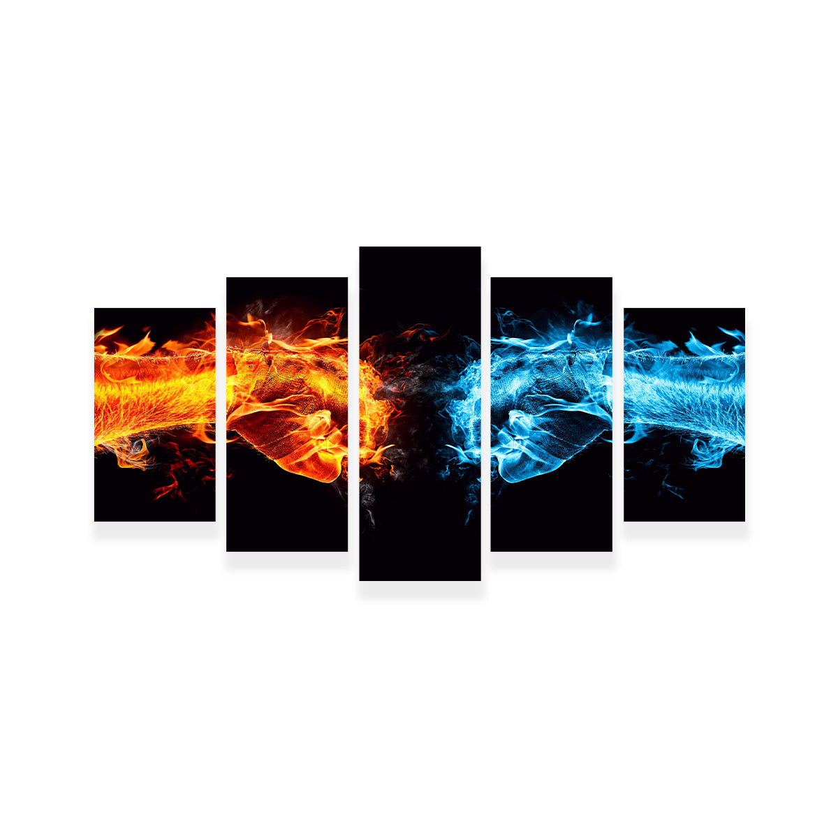 Hot Cold Fist Bump Wall Art