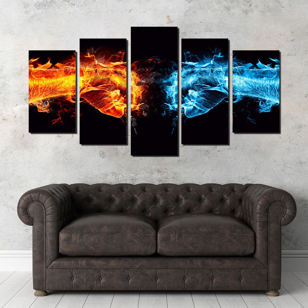 Hot Cold Fist Bump Wall Art
