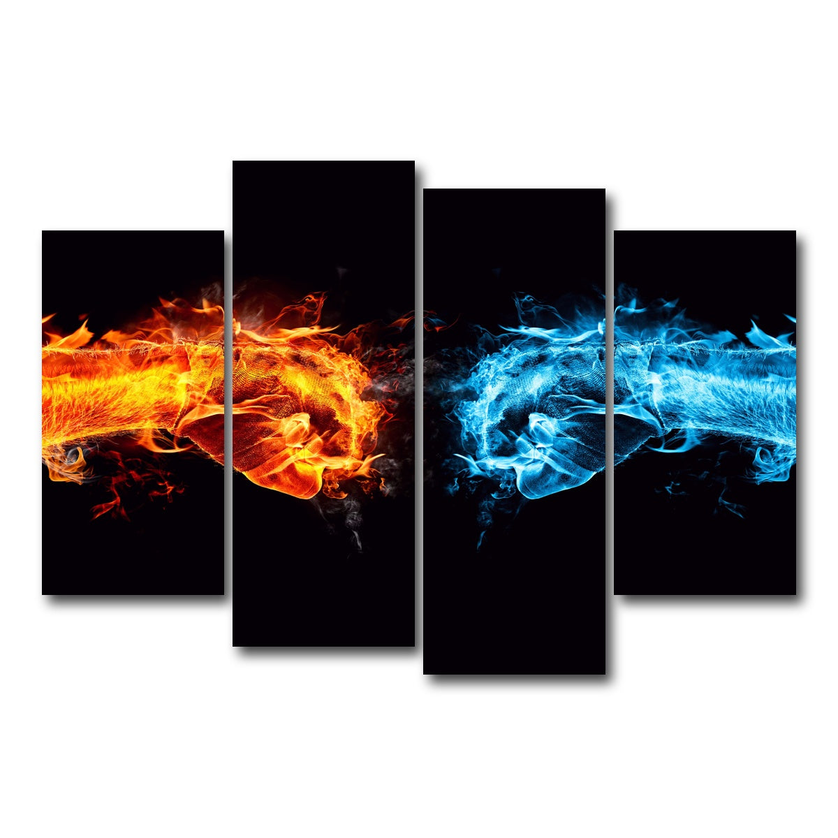 AUTO-MOCKUP WHITE | Hot Cold Fist Bump | 4 Piece | Gallery Wrap Canvas | group=4_short