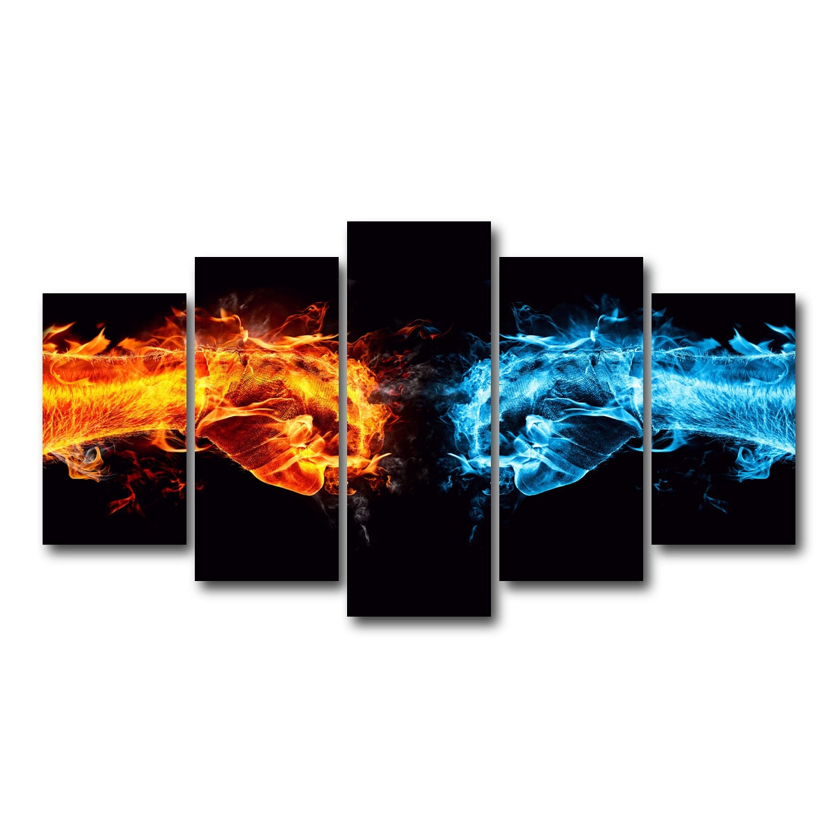 AUTO-MOCKUP WHITE | Hot Cold Fist Bump | 5 Piece | Gallery Wrap Canvas | group=5_normal