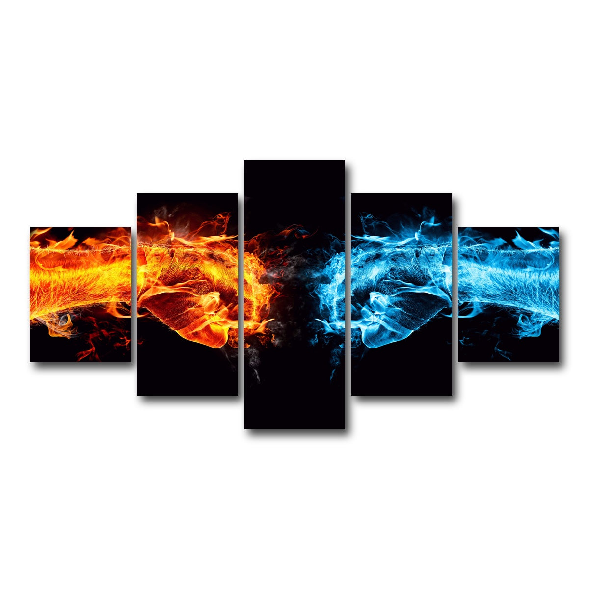 AUTO-MOCKUP WHITE | Hot Cold Fist Bump | 5 Piece | Gallery Wrap Canvas | group=5_short