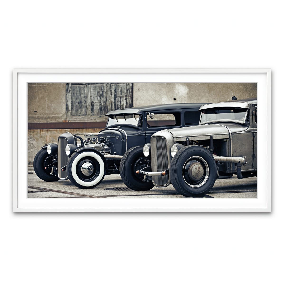 Framed Print 2x1 White