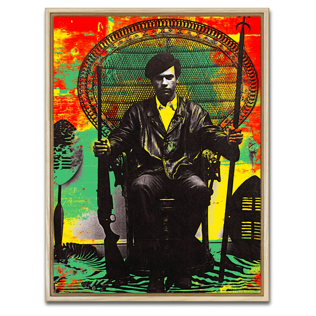 AUTO-MOCKUP WHITE | Huey P Newton | 1 Piece | Natural Framed Canvas | group=3x4