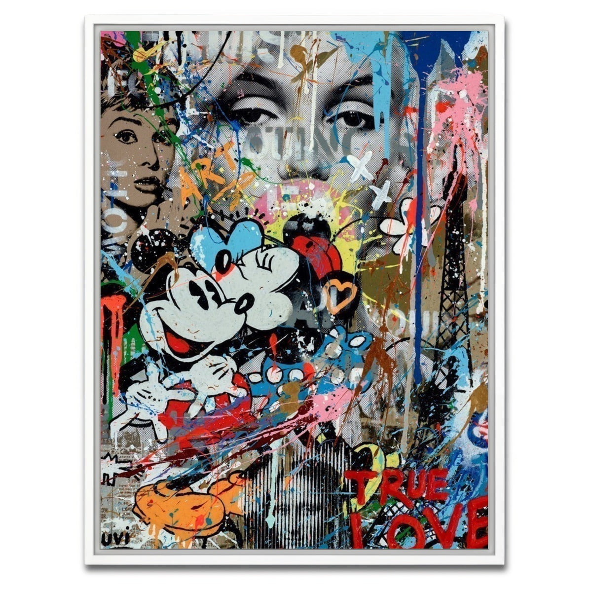 AUTO-MOCKUP WHITE | Hugs From Minnie | 1 Piece | White Framed Canvas | group=3x4