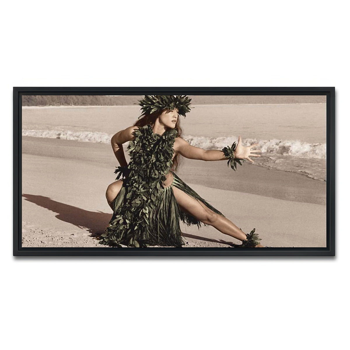 AUTO-MOCKUP WHITE | Hula Dancer | 1 Piece | Black Framed Canvas | group=2x1