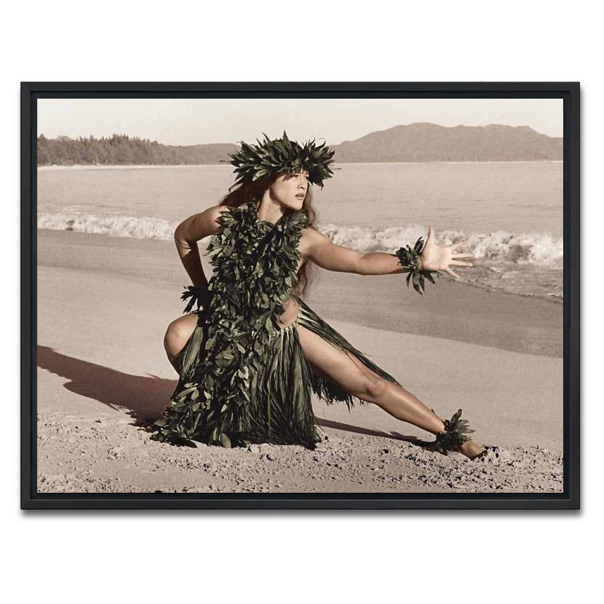 AUTO-MOCKUP WHITE | Hula Dancer | 1 Piece | Black Framed Canvas | group=4x3