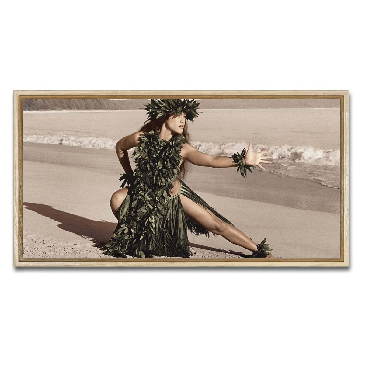 AUTO-MOCKUP WHITE | Hula Dancer | 1 Piece | Natural Framed Canvas | group=2x1