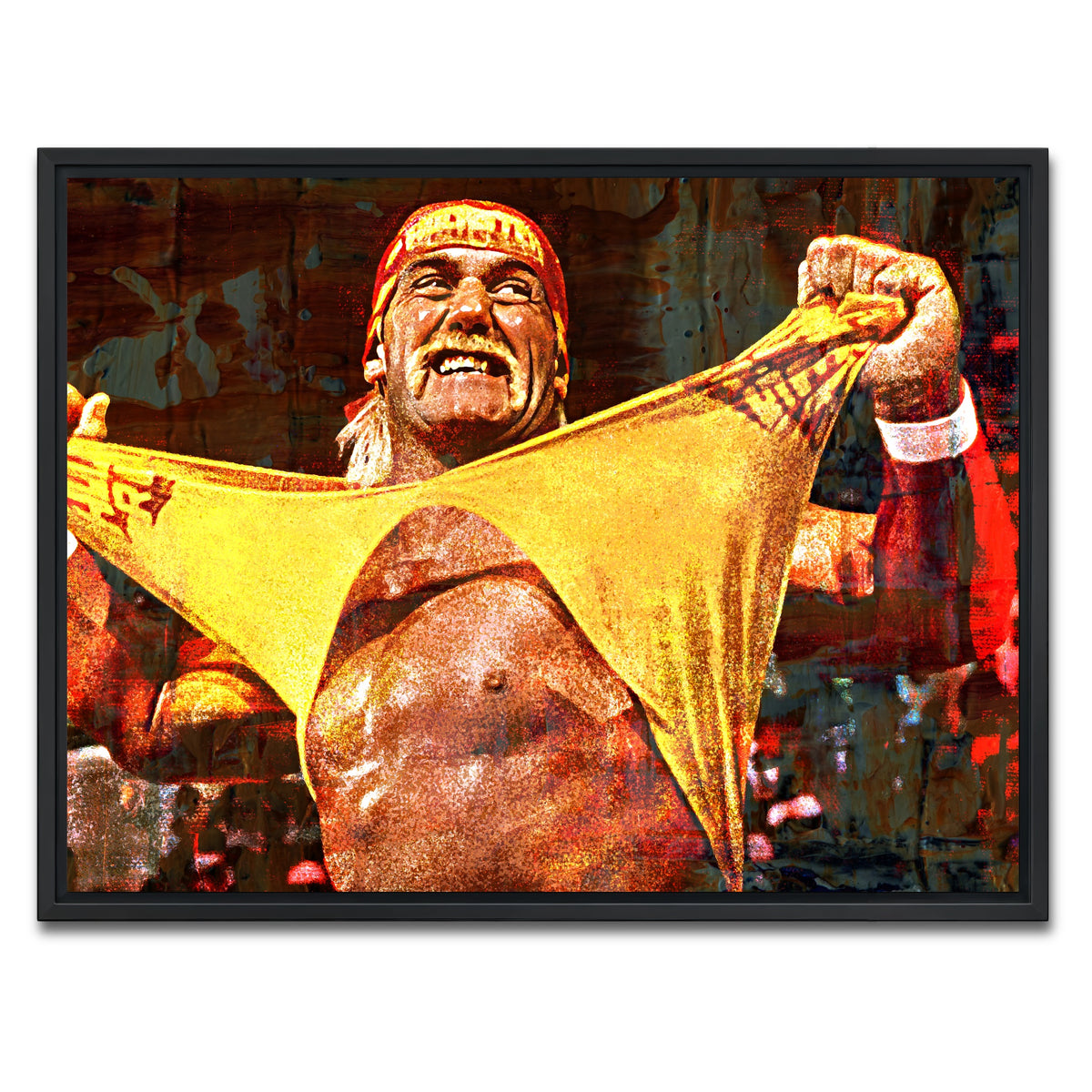 AUTO-MOCKUP WHITE | Hulk Hogan | 1 Piece | Black Framed Canvas | group=4x3