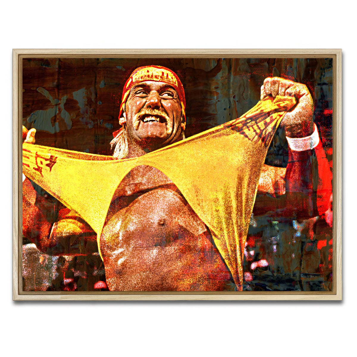 AUTO-MOCKUP WHITE | Hulk Hogan | 1 Piece | Natural Framed Canvas | group=4x3