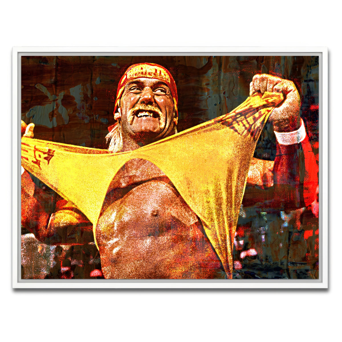 AUTO-MOCKUP WHITE | Hulk Hogan | 1 Piece | White Framed Canvas | group=4x3