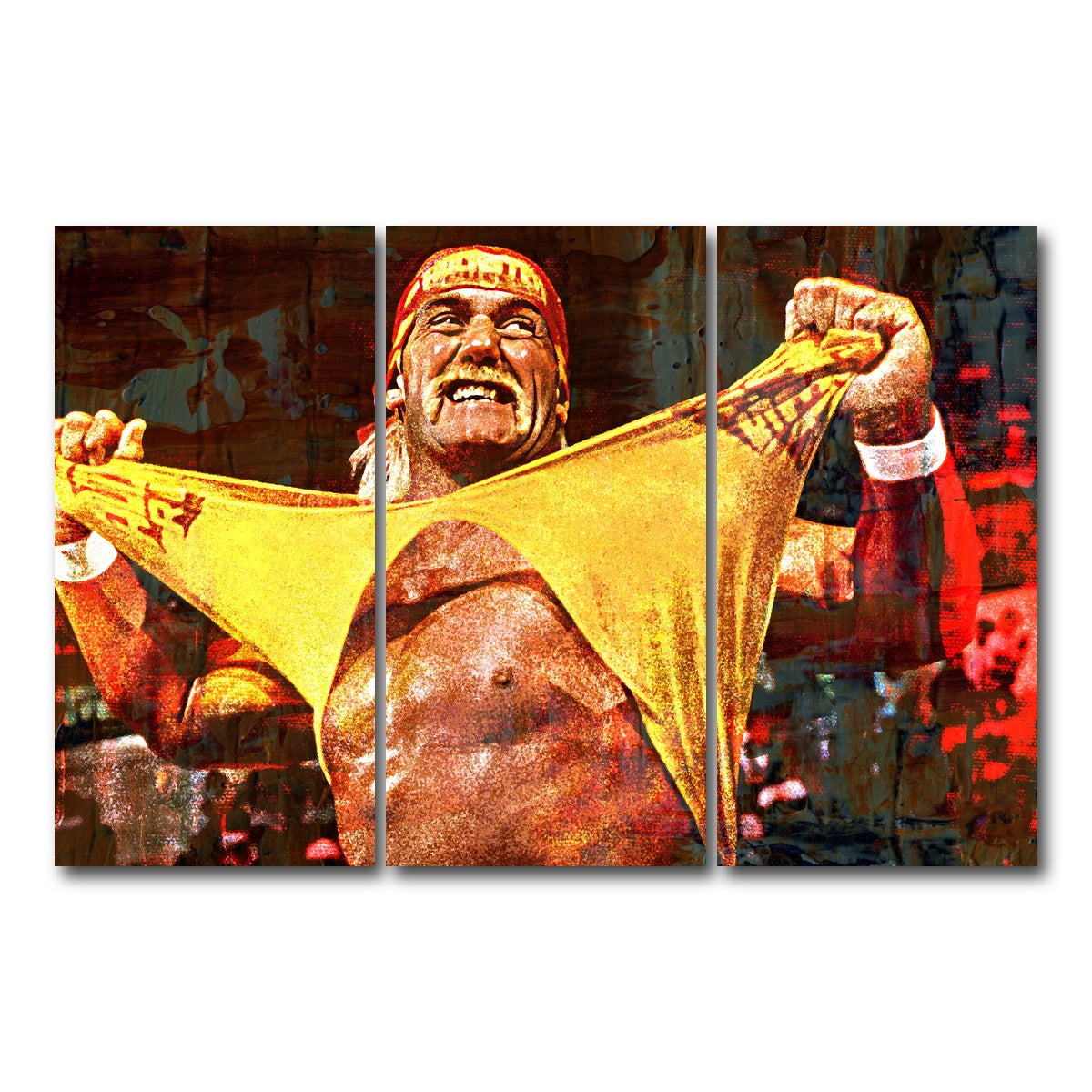 AUTO-MOCKUP WHITE | Hulk Hogan | 3 Piece | Gallery Wrap Canvas | group=12x24