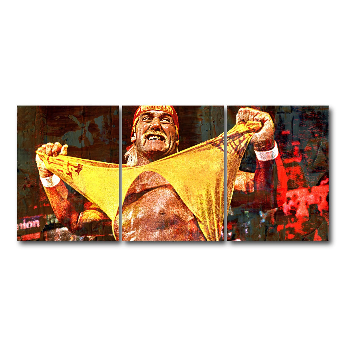 AUTO-MOCKUP WHITE | Hulk Hogan | 3 Piece | Gallery Wrap Canvas | group=18x24