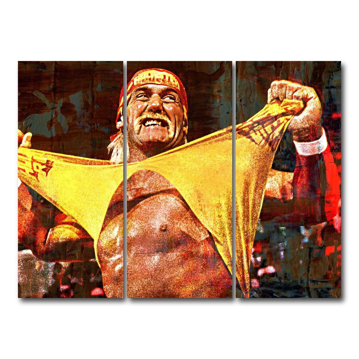 AUTO-MOCKUP WHITE | Hulk Hogan | 3 Piece | Gallery Wrap Canvas | group=8x18