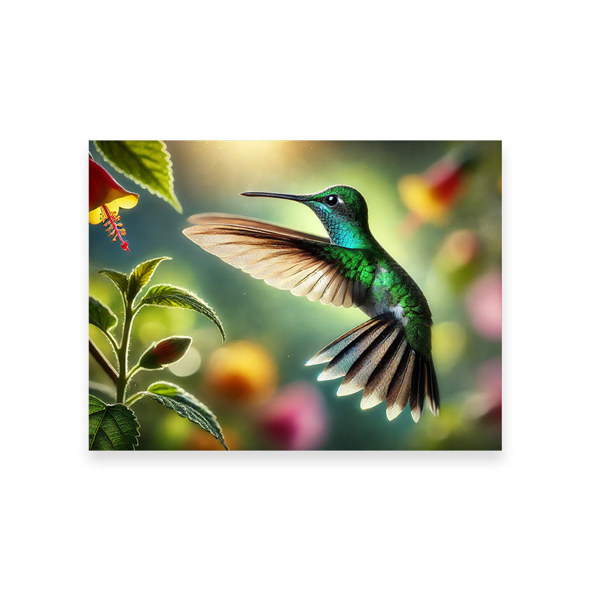Hummingbird in Motion Wall Art