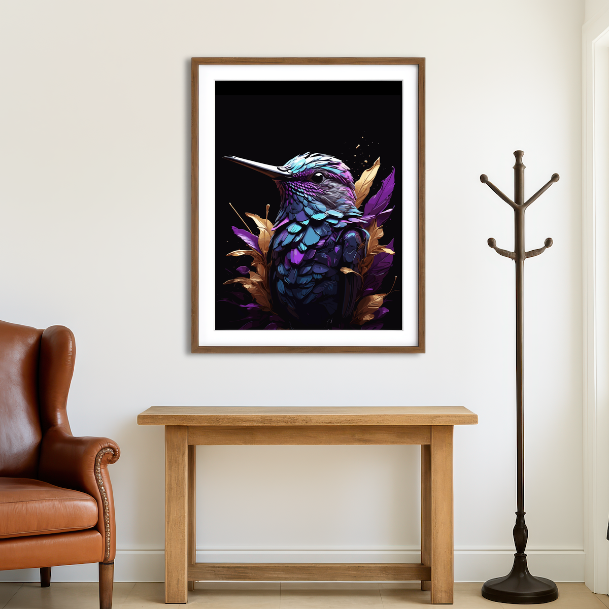 AUTO-MOCKUP ROOM | Hummingbird Animal Wall Art