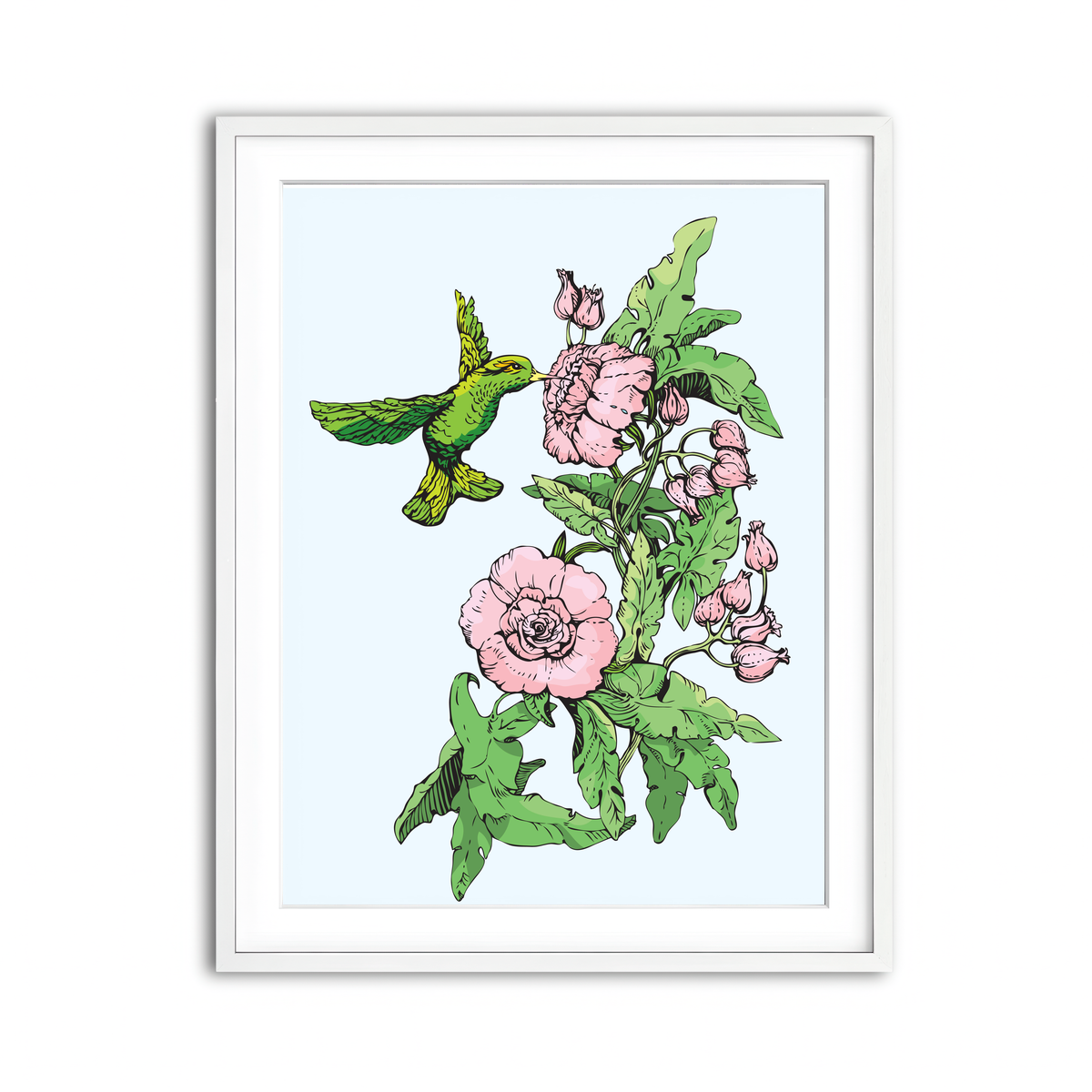 Framed Print 3x4 White
