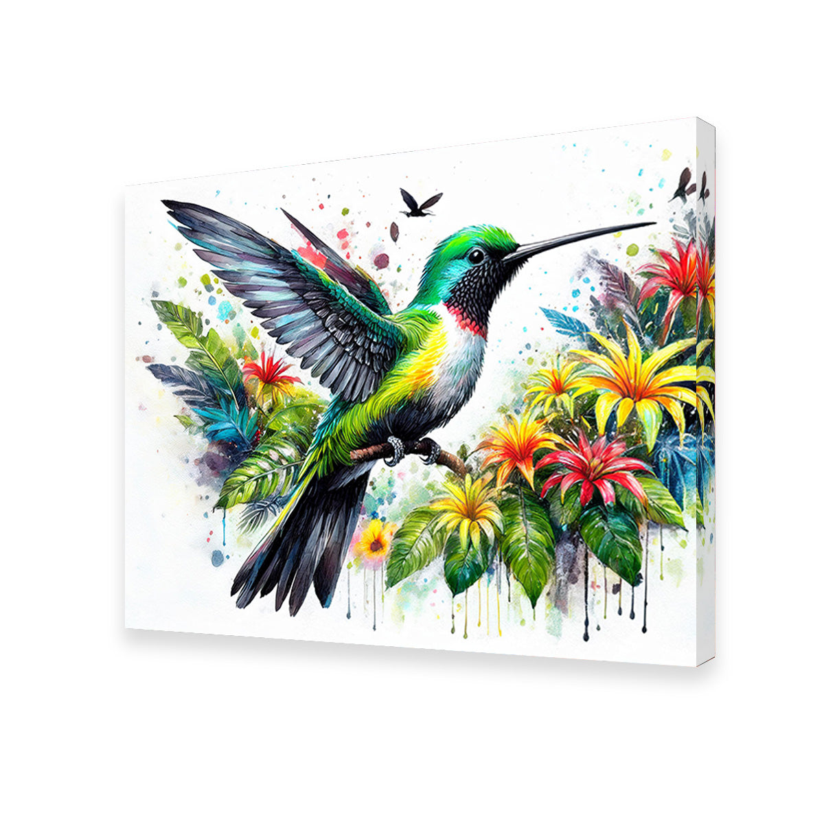 Hummingbird Watercolor Wall Art