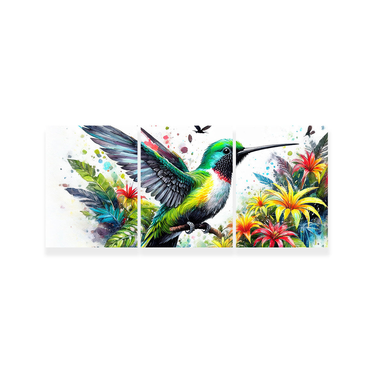 Hummingbird Watercolor Wall Art