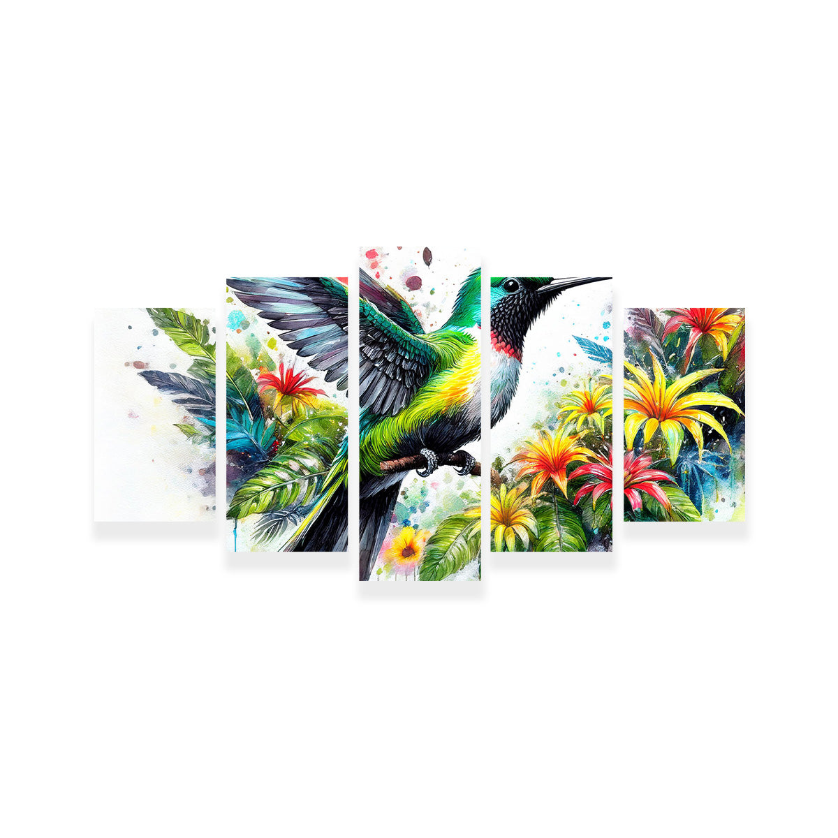 Hummingbird Watercolor Wall Art