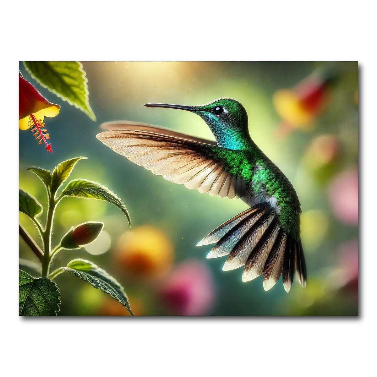 AUTO-MOCKUP WHITE | Hummingbird in Motion | 1 Piece | Gallery Wrap Canvas | group=4x3