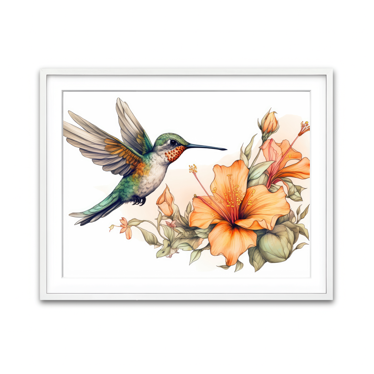 Framed Print 4x3 White