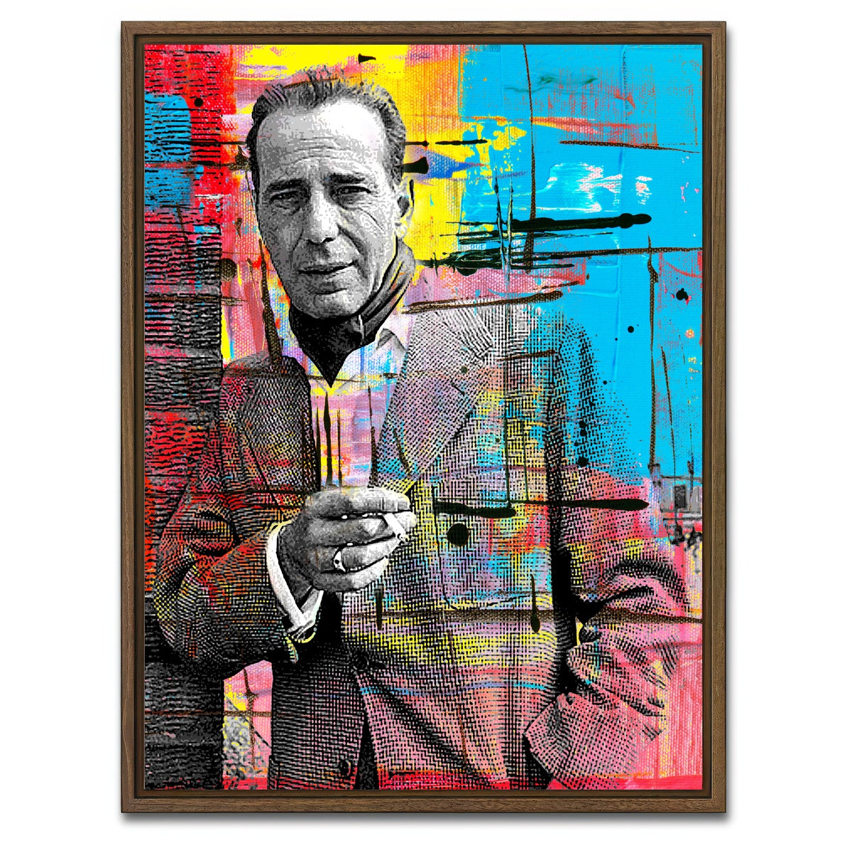 AUTO-MOCKUP WHITE | Humphrey Bogart | 1 Piece | Walnut Framed Canvas | group=3x4