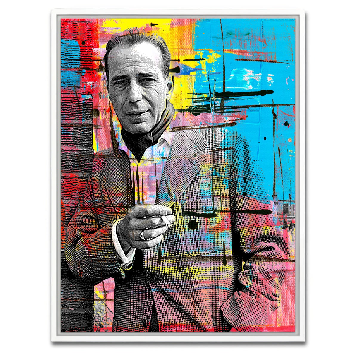 AUTO-MOCKUP WHITE | Humphrey Bogart | 1 Piece | White Framed Canvas | group=3x4