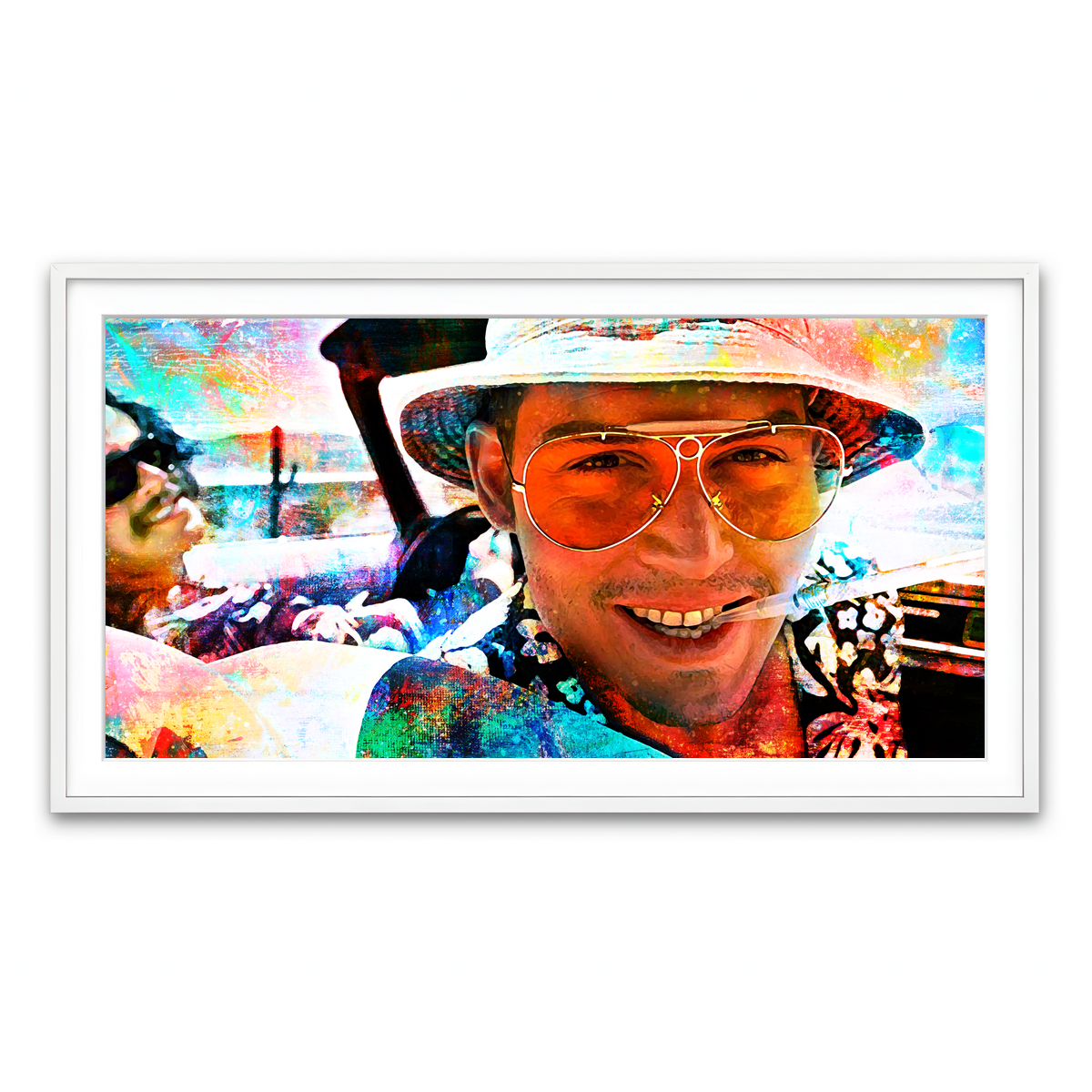 Framed Print 2x1 White