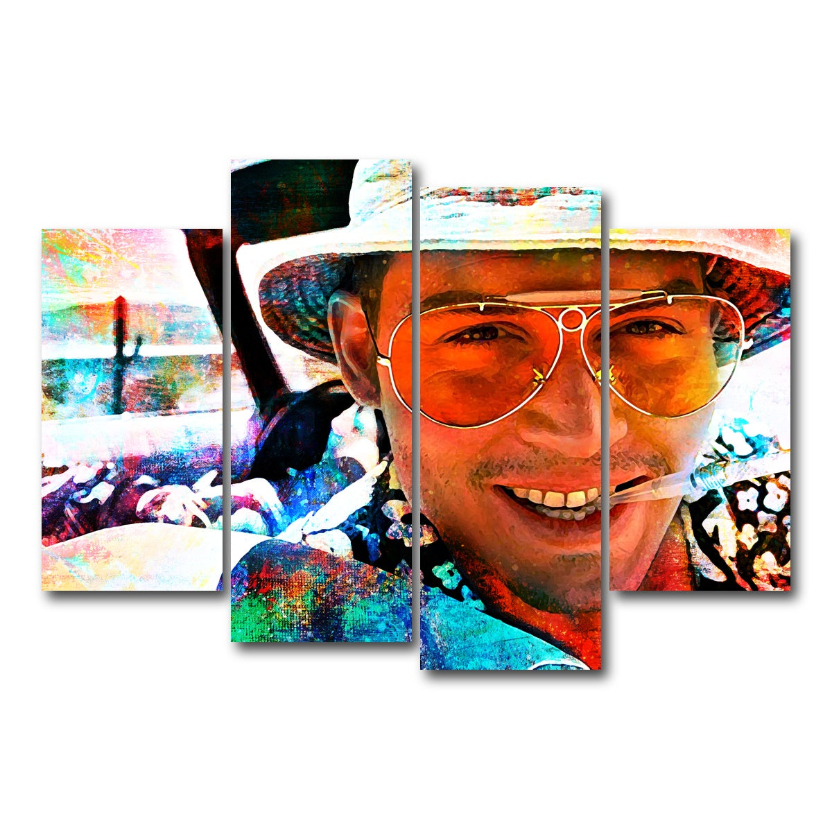 AUTO-MOCKUP WHITE | Hunter S | 4 Piece | Gallery Wrap Canvas | group=4_short