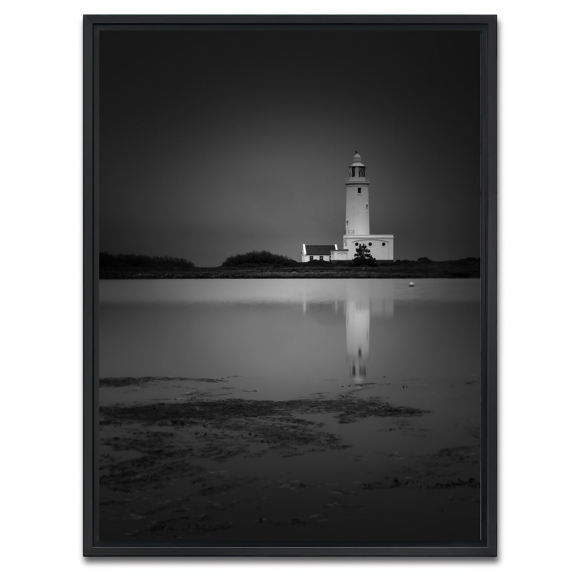 AUTO-MOCKUP WHITE | Hurst Point Lighthouse | 1 Piece | Black Framed Canvas | group=3x4