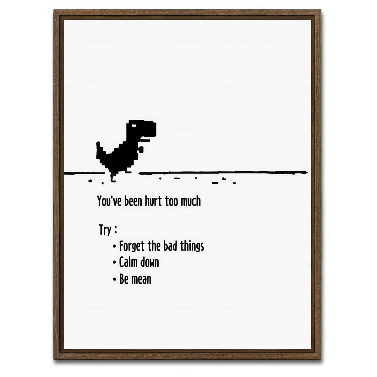 AUTO-MOCKUP WHITE | Hurt Too Much | 1 Piece | Walnut Framed Canvas | group=3x4