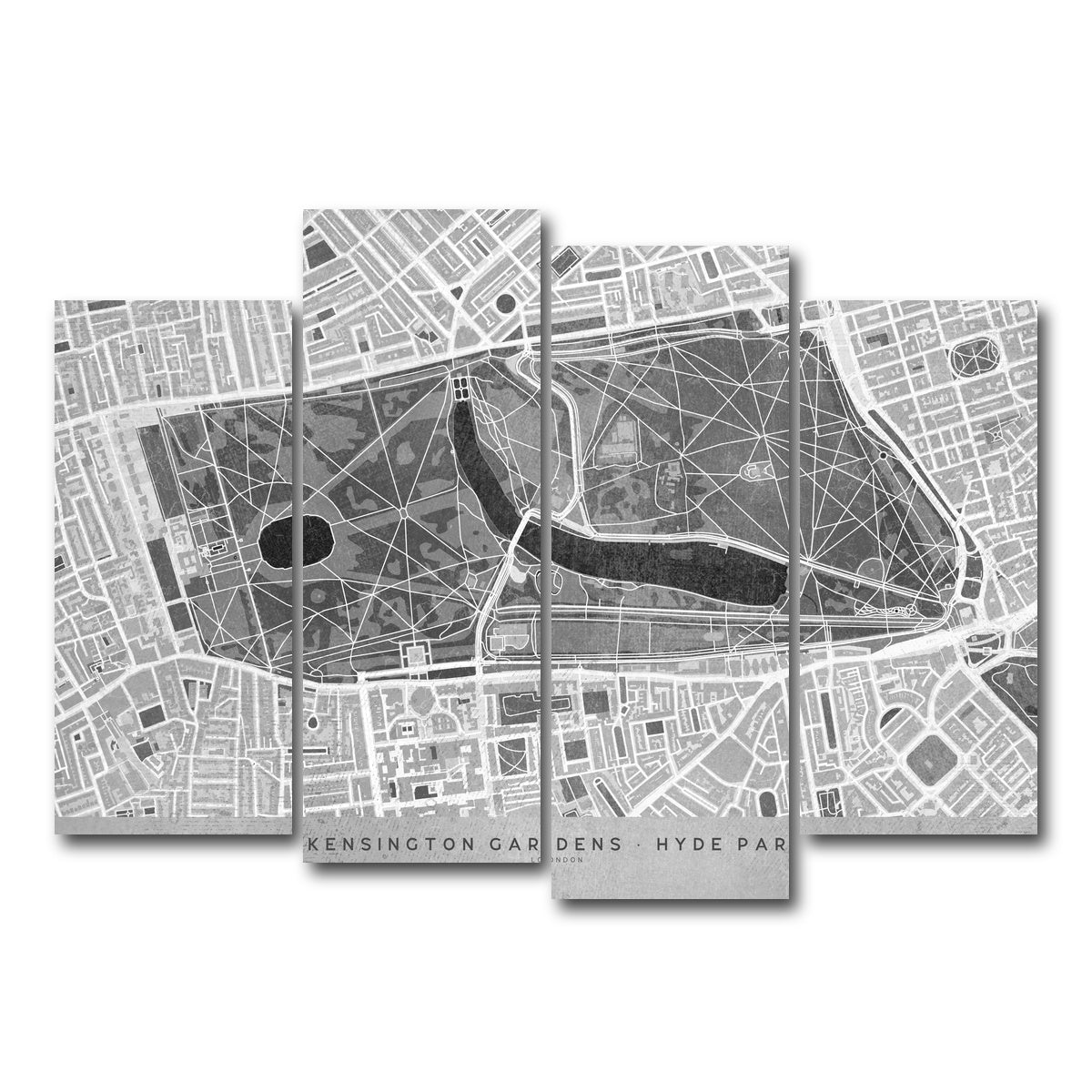 AUTO-MOCKUP WHITE | Hyde Park Map 2 | 4 Piece | Gallery Wrap Canvas | group=4_normal