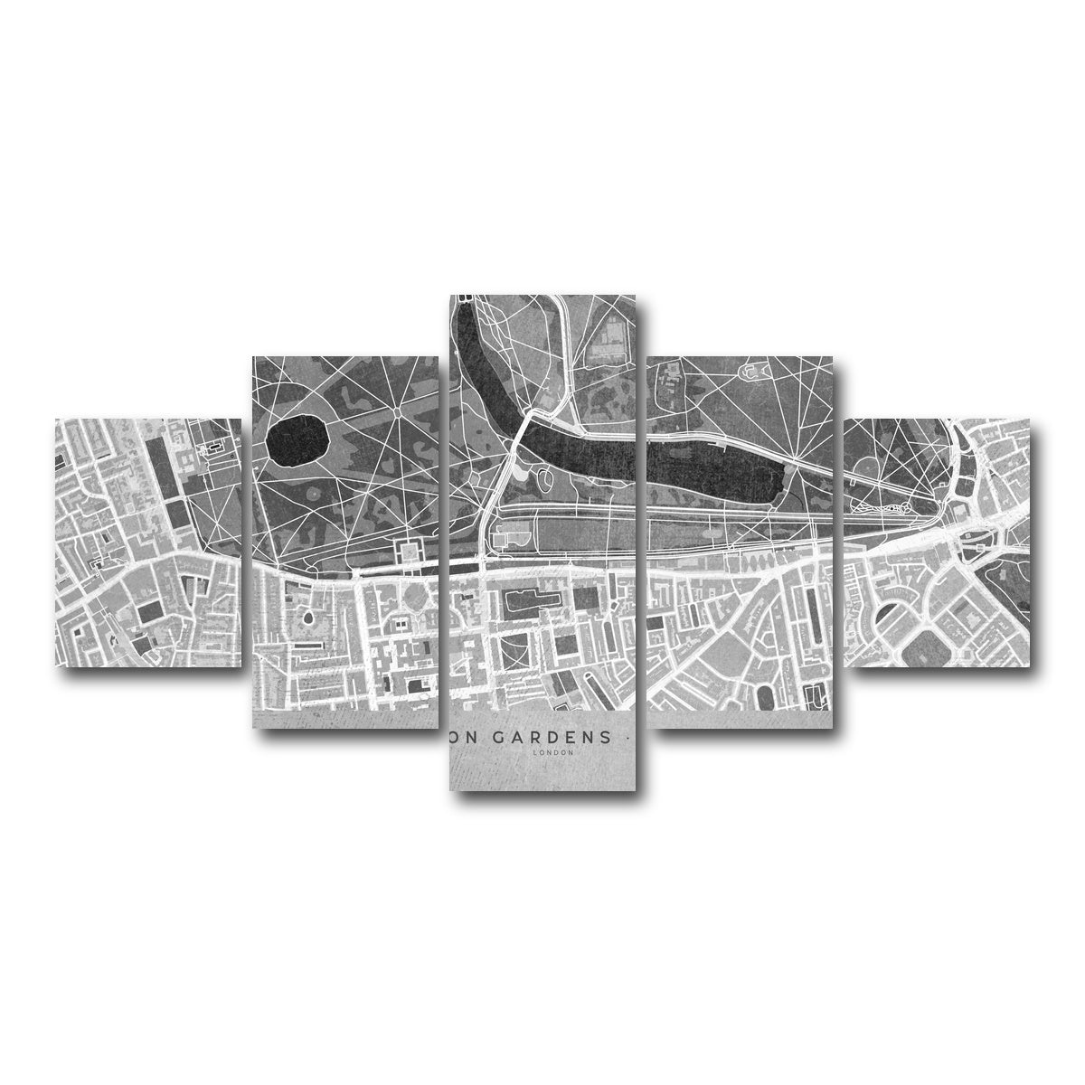 AUTO-MOCKUP WHITE | Hyde Park Map 2 | 5 Piece | Gallery Wrap Canvas | group=5_short