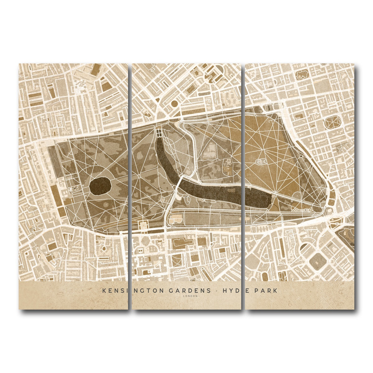 AUTO-MOCKUP WHITE | Hyde Park Map | 3 Piece | Gallery Wrap Canvas | group=8x18