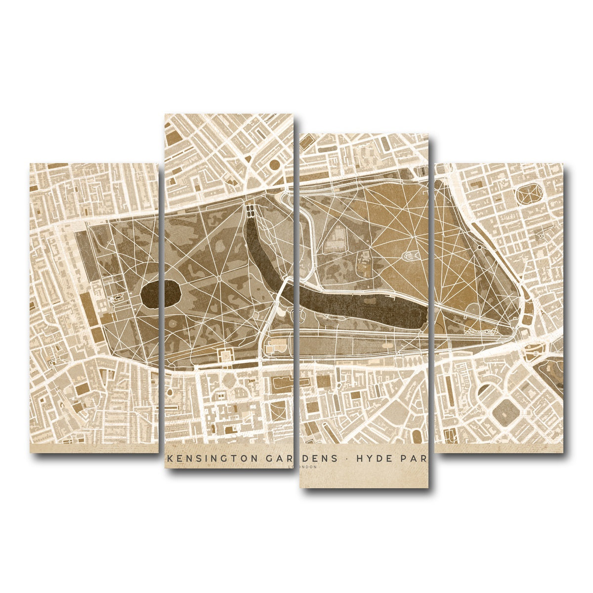 AUTO-MOCKUP WHITE | Hyde Park Map | 4 Piece | Gallery Wrap Canvas | group=4_normal