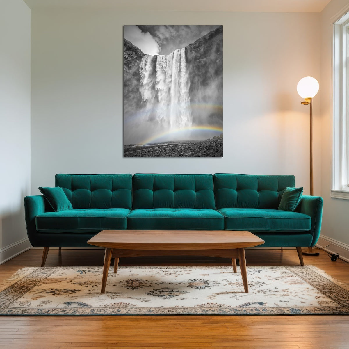 AUTO-MOCKUP ROOM | ICELAND Skogafoss double rainbow