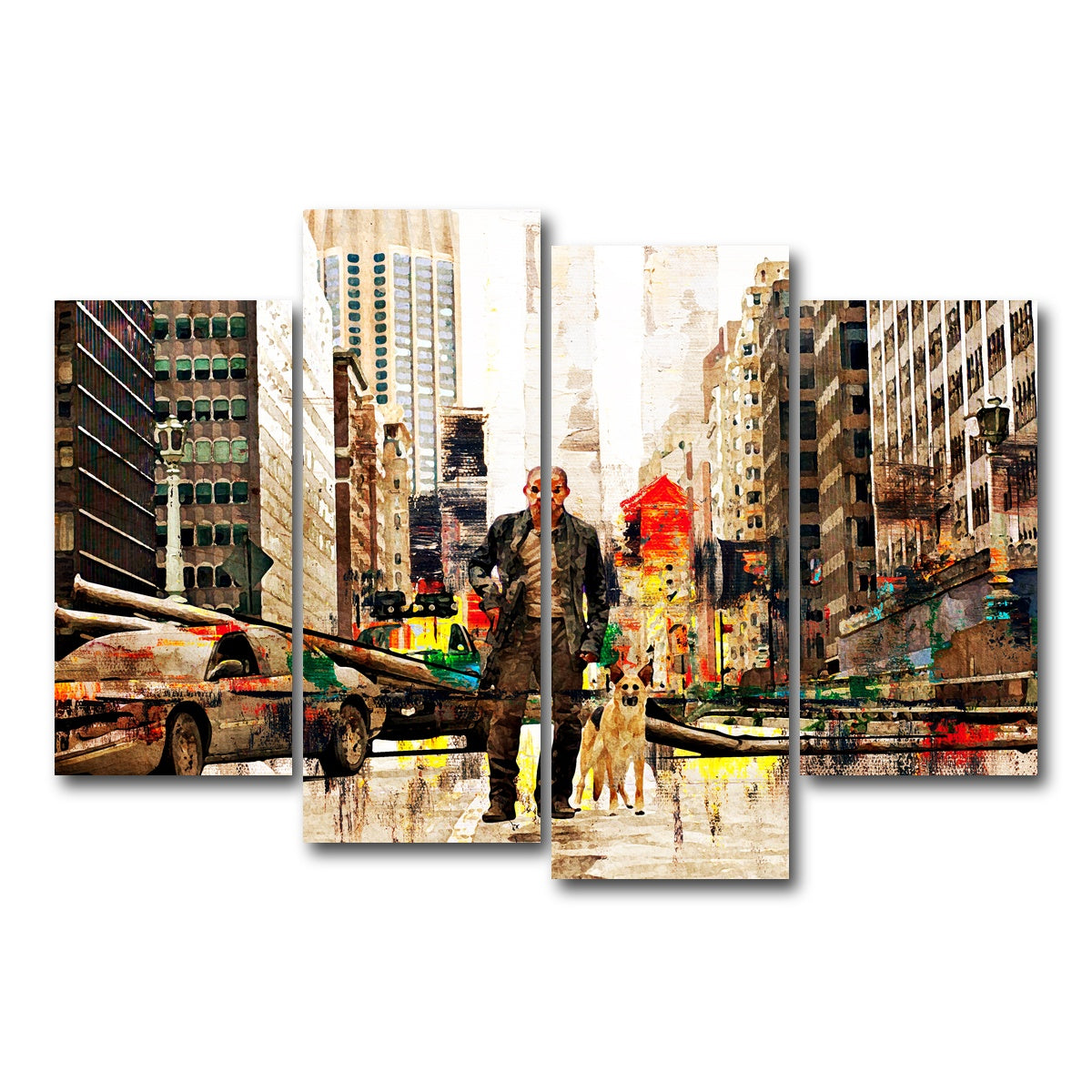 AUTO-MOCKUP WHITE | I Am Legend | 4 Piece | Gallery Wrap Canvas | group=4_short