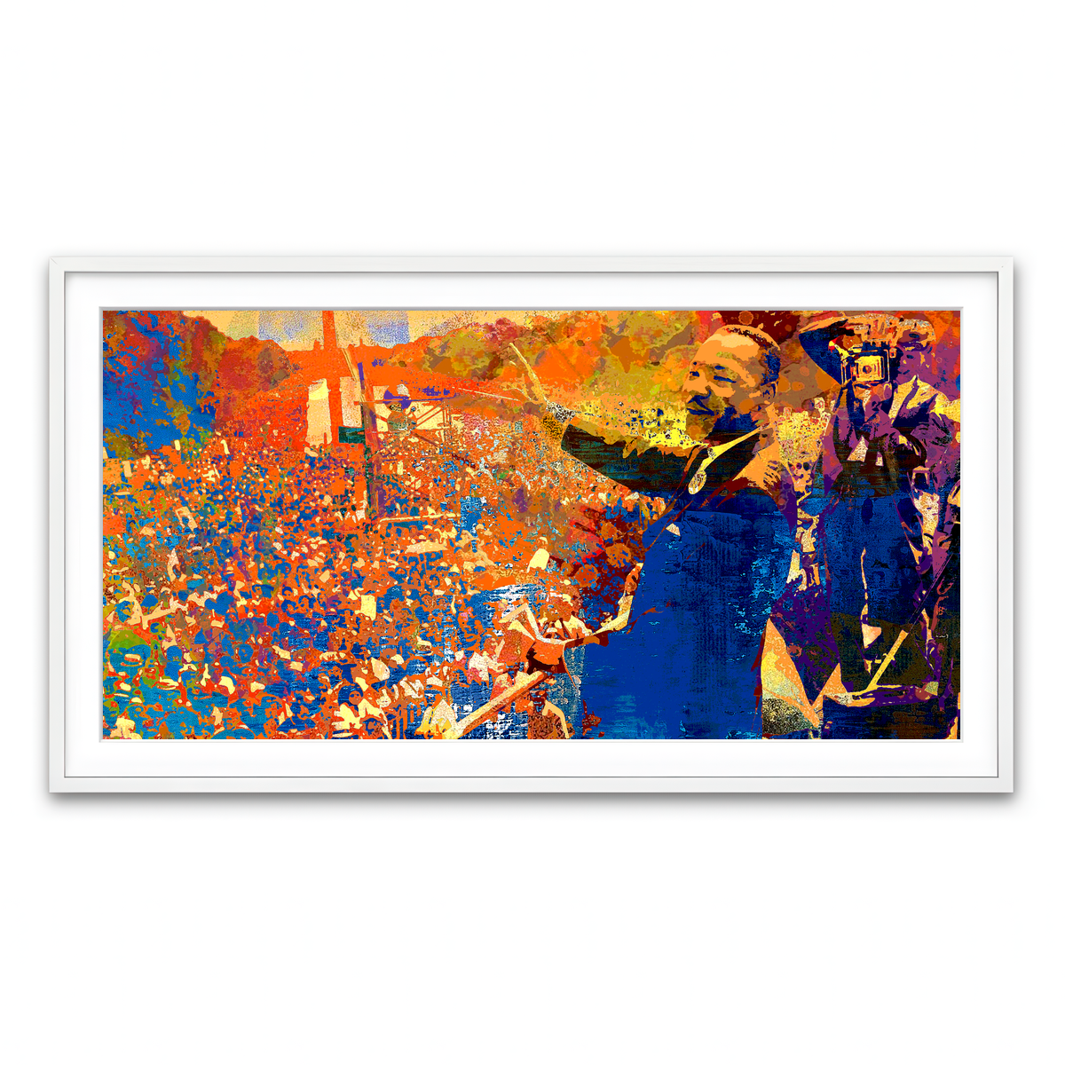 Framed Print 2x1 White