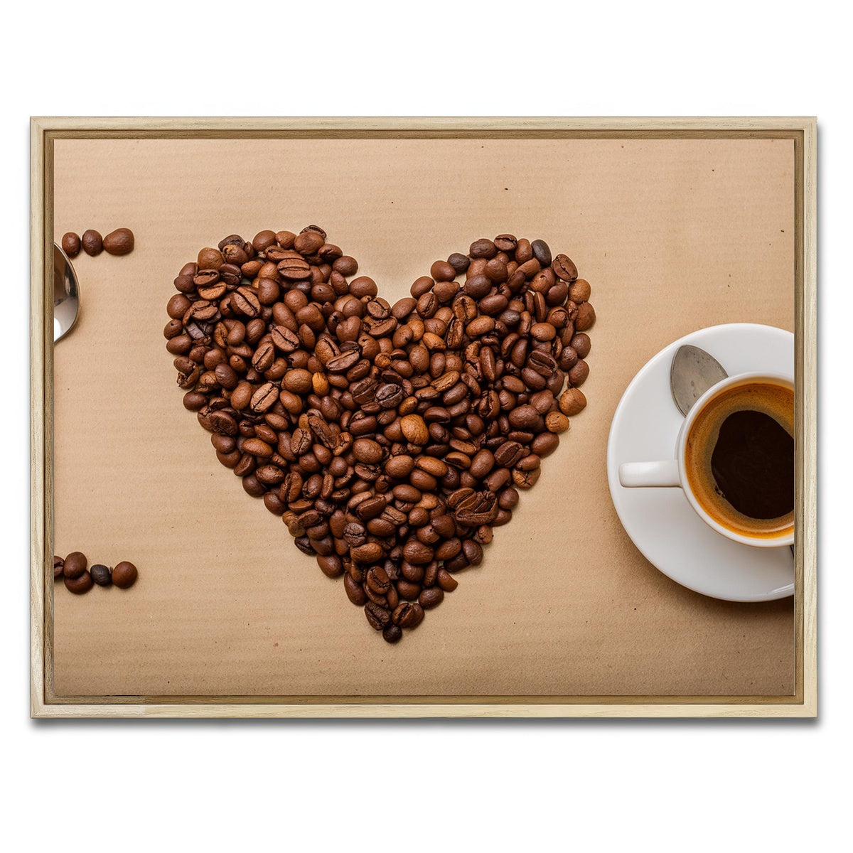 AUTO-MOCKUP WHITE | I Love Coffee | 1 Piece | Natural Framed Canvas | group=4x3