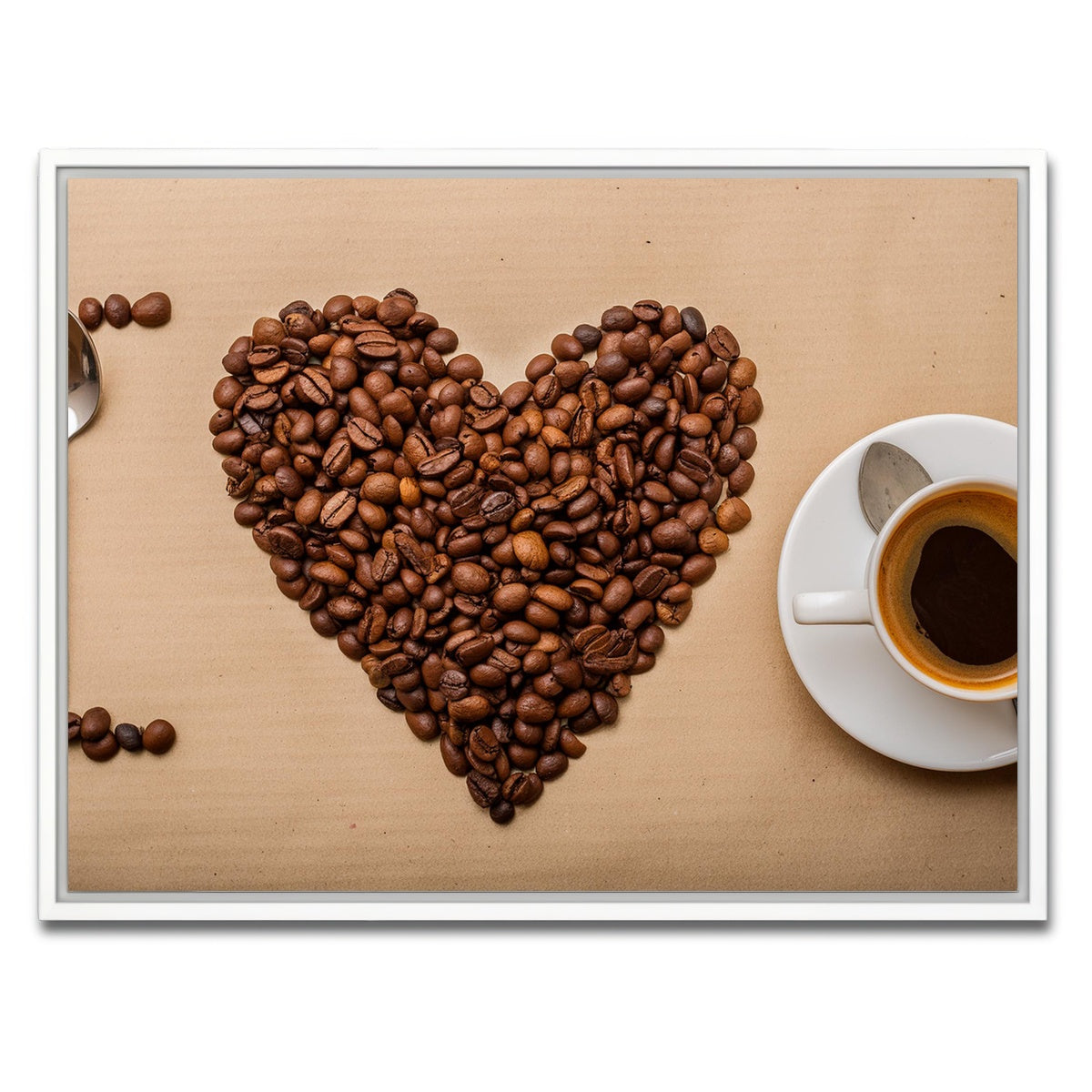 AUTO-MOCKUP WHITE | I Love Coffee | 1 Piece | White Framed Canvas | group=4x3