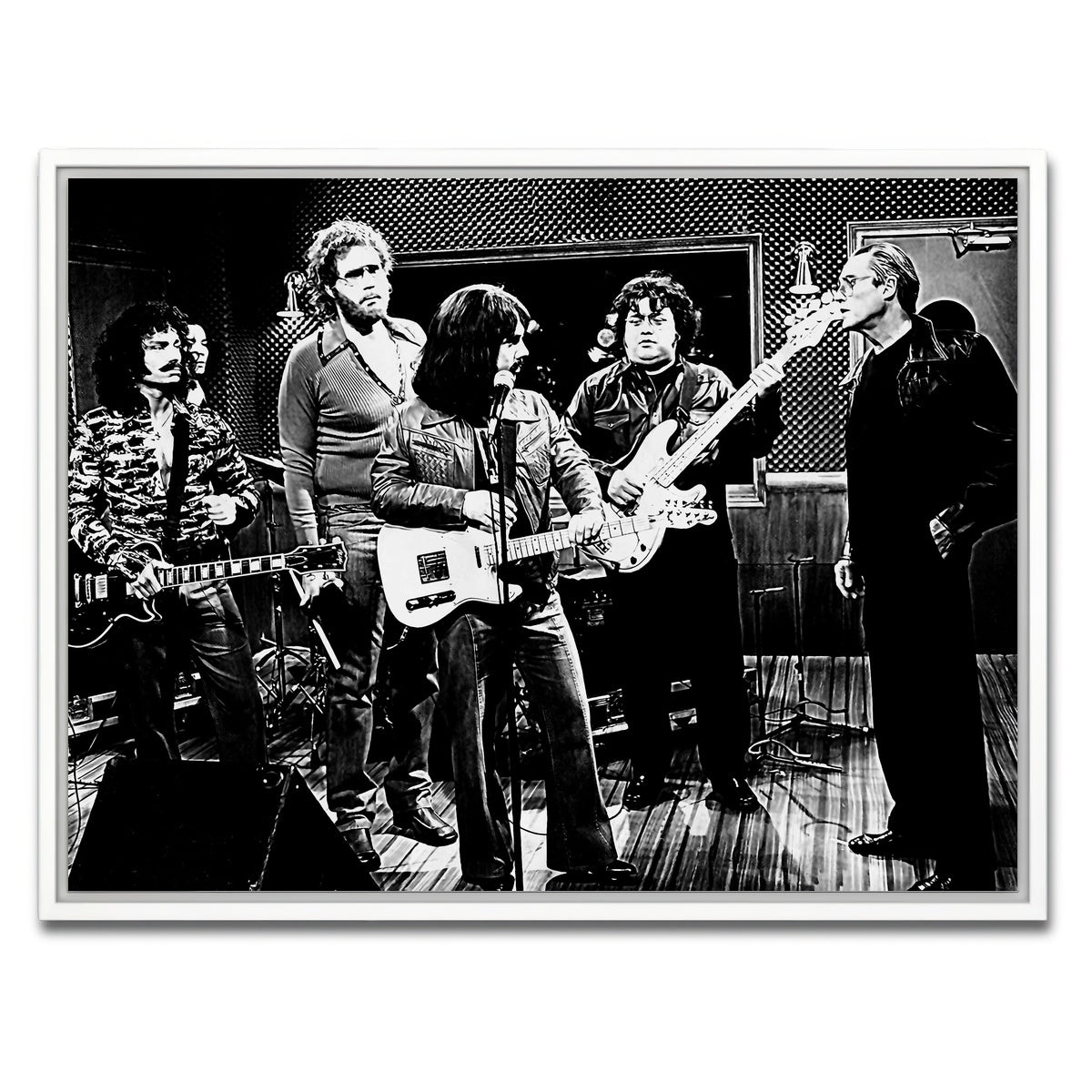 AUTO-MOCKUP WHITE | I Need More Cowbell Grayscale | 1 Piece | White Framed Canvas | group=4x3