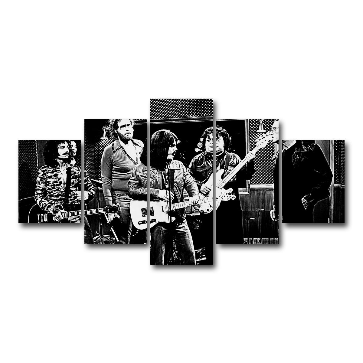 AUTO-MOCKUP WHITE | I Need More Cowbell Grayscale | 5 Piece | Gallery Wrap Canvas | group=5_short