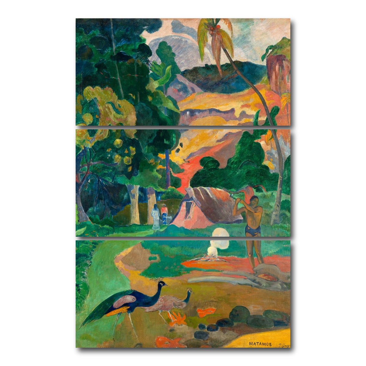 AUTO-MOCKUP WHITE | I Raro Te Oviri | 3 Piece | Gallery Wrap Canvas | group=12x24_stacked