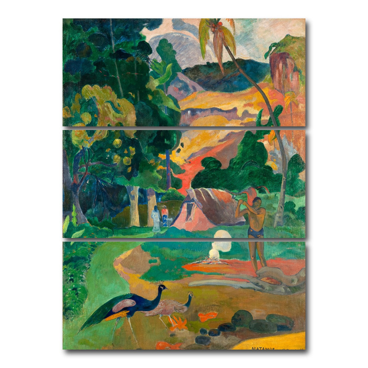 AUTO-MOCKUP WHITE | I Raro Te Oviri | 3 Piece | Gallery Wrap Canvas | group=8x18_stacked