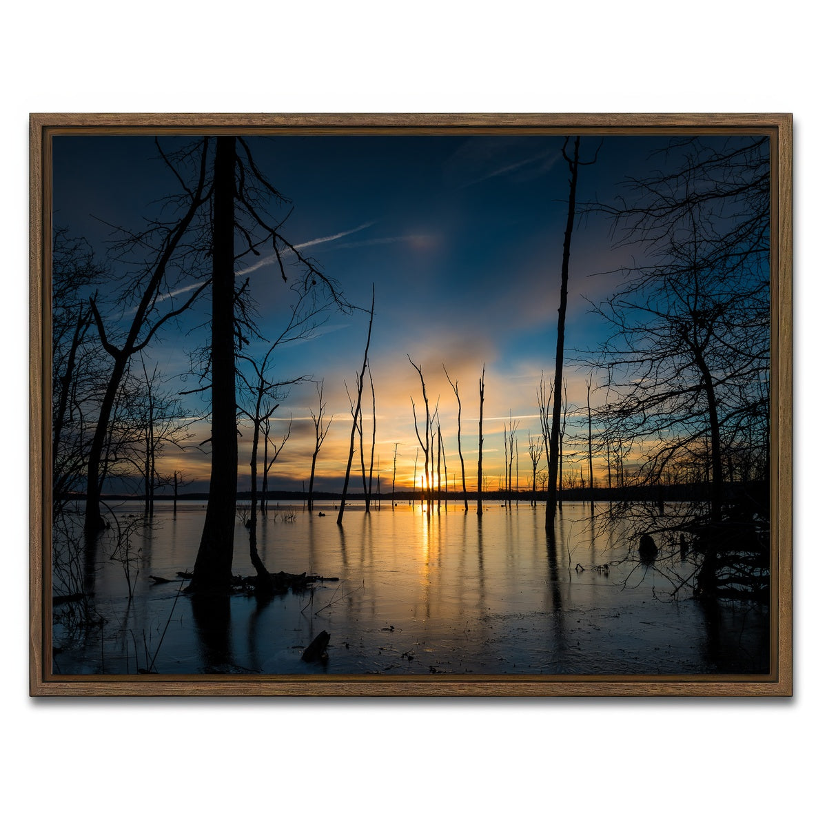 AUTO-MOCKUP WHITE | Ice & Fire | 1 Piece | Walnut Framed Canvas | group=4x3