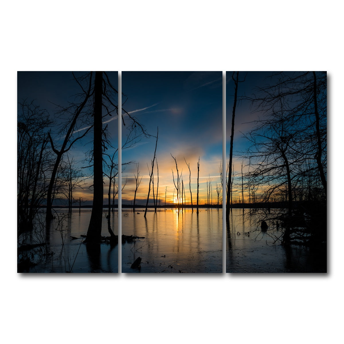 AUTO-MOCKUP WHITE | Ice & Fire | 3 Piece | Gallery Wrap Canvas | group=12x24