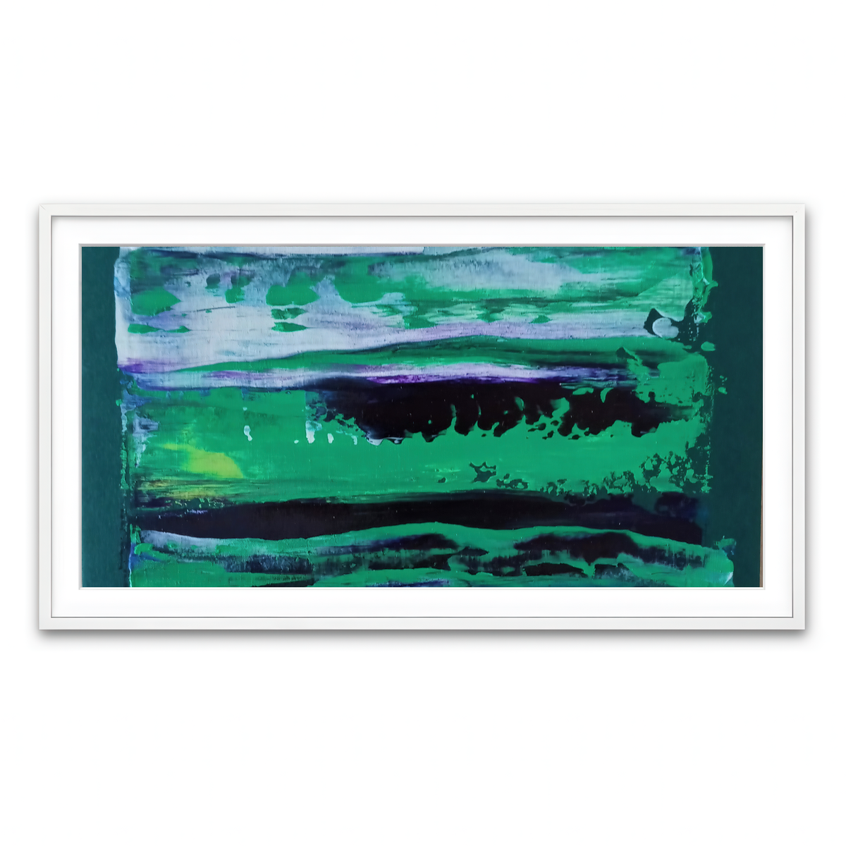 Framed Print 2x1 White